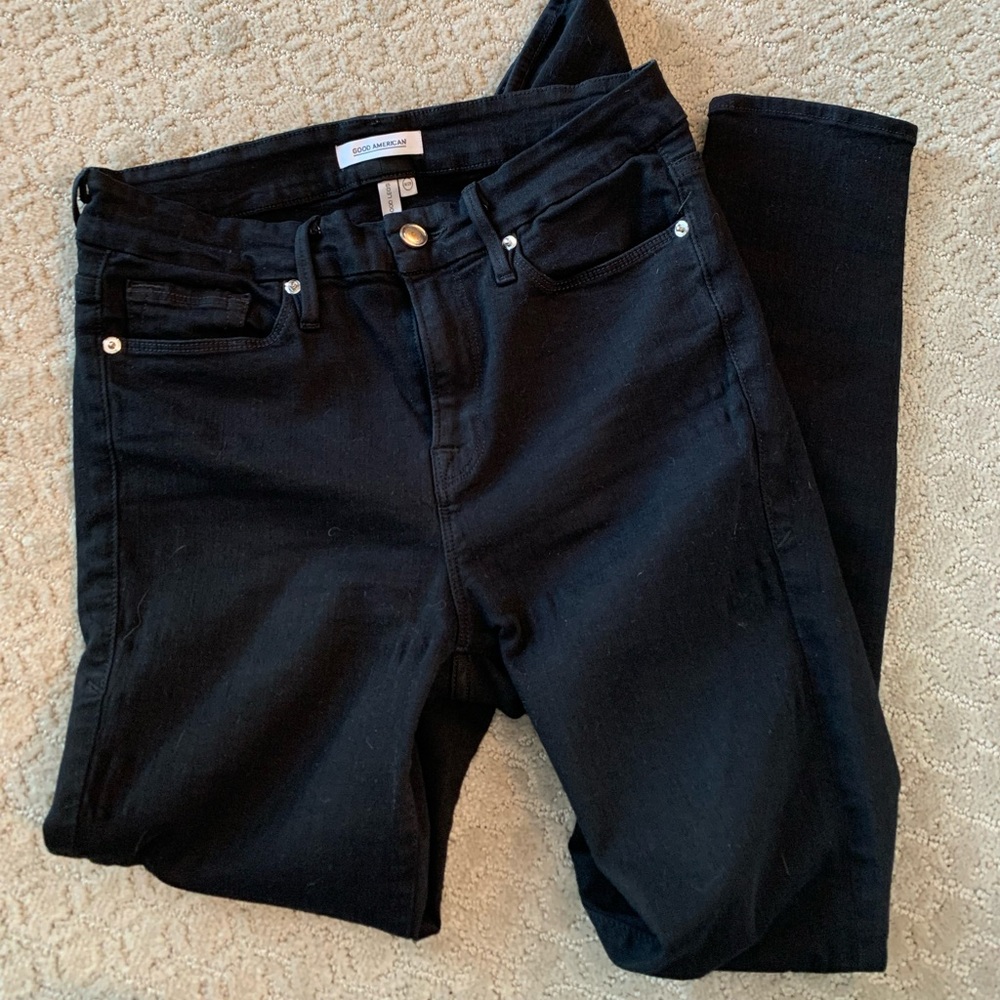 Good American black jeans - with great stretch